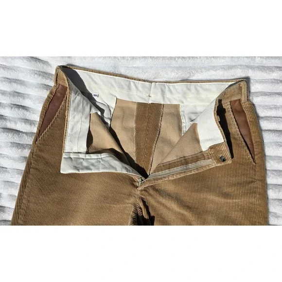 Vintage Orvis Corduroy Pants Trousers Made In USA Leather Lined Pockets 38x30 - Picture 7 of 13